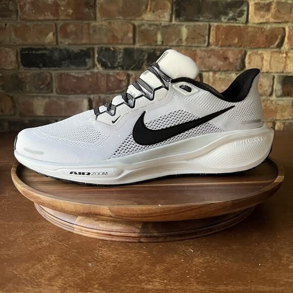 Nike Pegasus 41 White Black Pure Platinum Road Running Shoes Sneakers Men's 12 - Picture 1 of 16